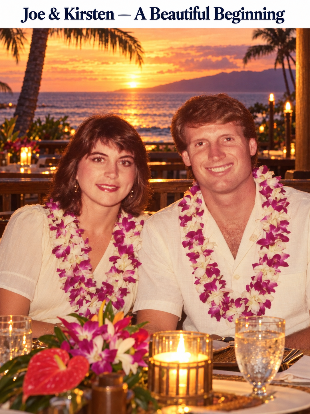 Joe and Kirsten Robinson in Hawaii shortly before they were married